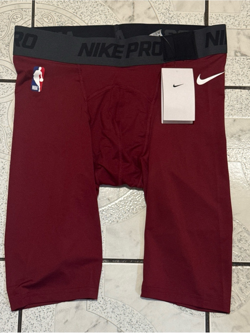 New Nike Pro NBA Issued Compression Shorts Maroon Men’s Size L-Tall DN1541-677